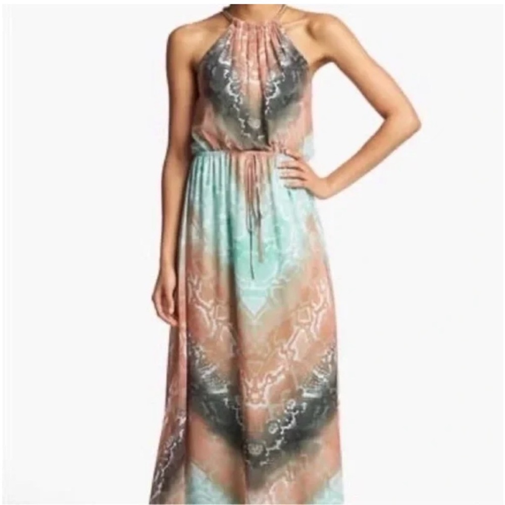 Vince Camuto Peach Brown and Mint Python print Ha… - image 2